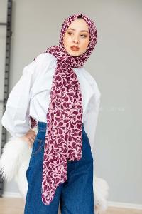 Modalamelif Pudra-Mürdüm Damla Şal