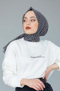 Modalamelif Siyah Beyaz Koleksiyon Arpa Desen