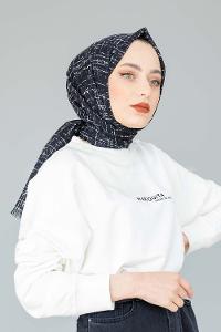 Modalamelif Siyah Beyaz Koleksiyon Bulut Desen