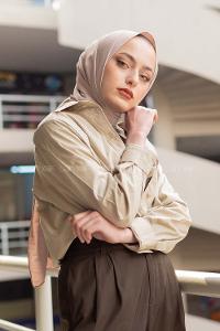 Modalamelif Yan Düğme Detaylı Gömlek Bej