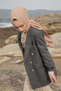 Modalamelif Önü Düğmeli Ceket Antrasit