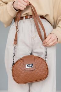 Lamelif Matmazel model Askılı Omuz Çantası Taba