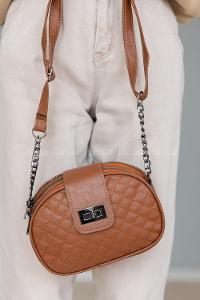 Lamelif Matmazel model Askılı Omuz Çantası Taba