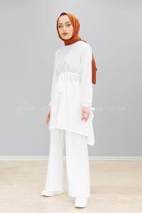 Modalamelif Kol Bağlamalı İspanyol Takım Beyaz