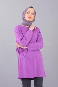 Modalamelif Friends Yazı Baskılı Sweat Lila