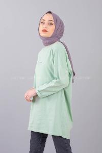 Modalamelif Friends Yazı Baskılı Sweat Su Yeşili