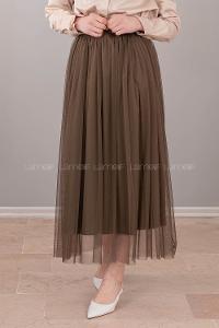 Modalamelif Beli Lastikli Tül Etek Yeşil