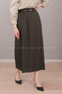 Modalamelif Kemerli Mira Etek Haki