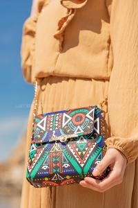 Modalamelif Etnik Desen Çapraz Patos Çanta