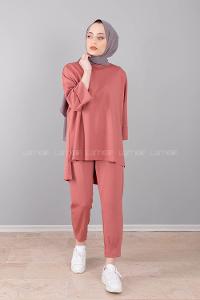 Modalamelif Düşük Kol İkili Takım Gül