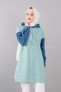 Modalamelif Kolu Kot Tunik Mint Yeşili