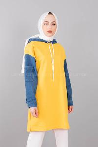 Modalamelif Kolu Kot Tunik Sarı