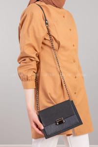 Modalamelif Zincir Askılı Çanta Siyah