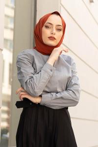 Modalamelif Hakim Yaka  Gömlek Gri