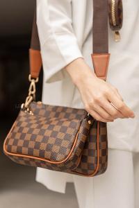 Modalamelif Dama Desen Çanta Kahve