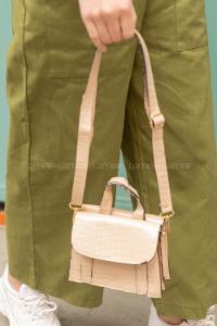 Modalamelif  Desen Rugan Çanta Krem