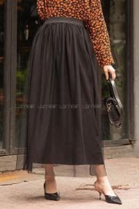 Modalamelif Beli Lastikli Tül Etek Anadolu Siyah