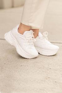 Modalamelif  Yüksek Taban Beyaz Spor Ayakkabı