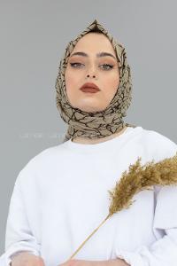 Modalamelif Asker Yeşili Ağaç Dalı Şal