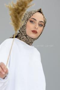 Modalamelif Asker Yeşili Ağaç Dalı Şal