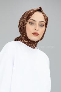 Modalamelif Çikolata Kahve Ağaç Dalı Şal