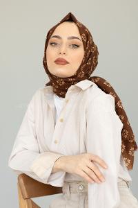 Modalamelif Çikolata Kahve Minimalist Şal