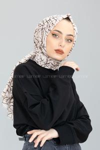 Modalamelif Krem Ağaç Dalı Şal