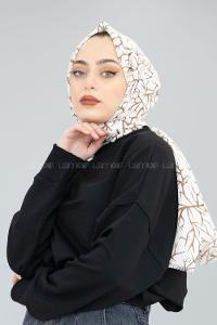 Modalamelif Krem Ağaç Dalı Şal