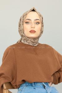 Modalamelif Küllü Kahve Minimalist Şal