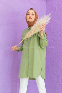 Modalamelif Fırfırlı Tunik Çağla Yeşili