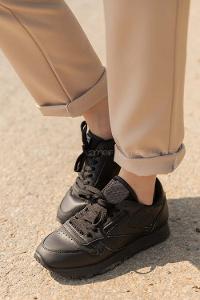 Modalamelif Yüksek Taban Siyah Spor Ayakkabı