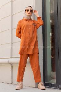 Modalamelif Hasır Şeritli İkili Takım Kiremit