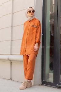 Modalamelif Hasır Şeritli İkili Takım Kiremit