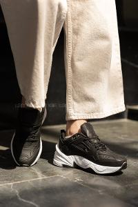 Modalamelif Kalın Tabanlı Siyah Spor Ayakkabı