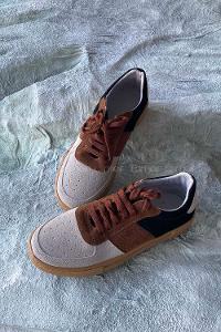 Modalamelif Parça Renkli Taba Spor Ayakkabı