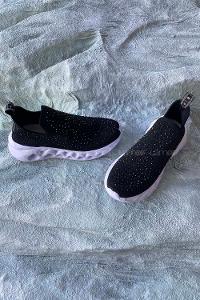 Modalamelif Taşlı Siyah Spor Ayakkabı