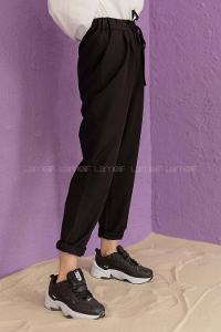 Modalamelif Beli Lastikli Pantolon Siyah