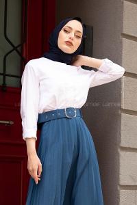 Modalamelif Cep Detaylı Gömlek Beyaz