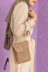 Modalamelif  Messenger Model Çanta Vizonrengi