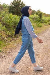 Modalamelif Bel Lastikli Slopet Açık Mavi