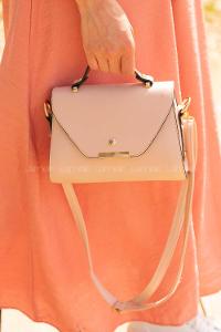 Modalamelif  Çift Bölmeli Çapraz Çanta Pudra