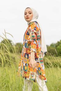 Modalamelif Good Baskılı Gömlek Yeşil