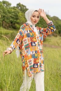 Modalamelif Good Baskılı Gömlek Yeşil