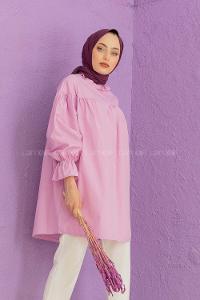 Modalamelif Dakron Büzgülü Gömlek Lila