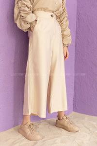 Modalamelif Bol Paça Pantolon Taş Rengi