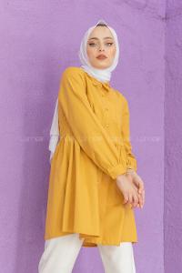 Modalamelif Cepli Robalı Tunik Hardal Sarısı