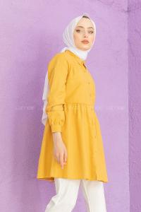 Modalamelif Cepli Robalı Tunik Hardal Sarısı
