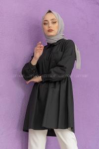Modalamelif Tek Cepli Robalı Tunik Siyah