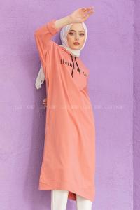 Modalamelif  Thank U Next Yazı Baskılı Tunik Gül