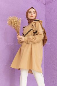 Modalamelif Önü Dantel Detaylı Sütlü Kahve